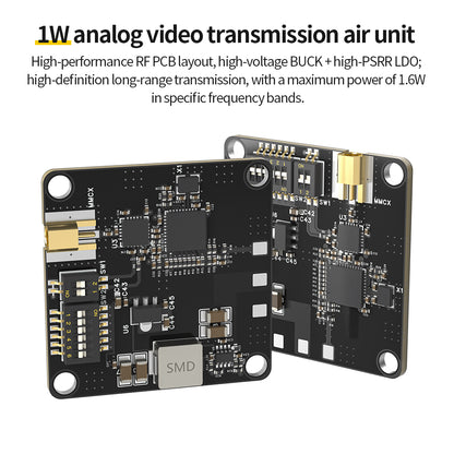 FPV 5.8GHz VTX 250/1600mW Switchable 1.6W Transmitter Support OSD Configuration Interface MMCX Analog Image Transmission 2-6S