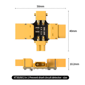 FPV Power Line Protector for Drone Stack, XT30 & XT60 Compatible, Short Circuit Protection Board, 30V Max Input, 500mA Protection / 1A Trip Current