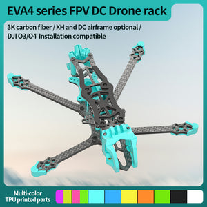 4-inch FPV drone frame kit, XH wheelbase 180mm, DC wheelbase 186mm, carbon fiber quadcopter frame with 3mm arm